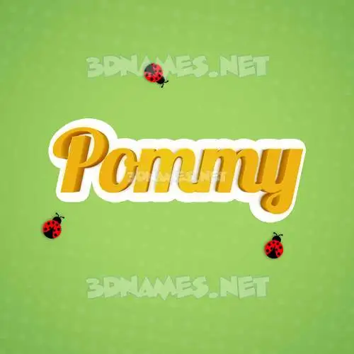 pommy in Ladybugs style - 3D name wallpaper pommy in Ladybugs style - 3D name wallpaper