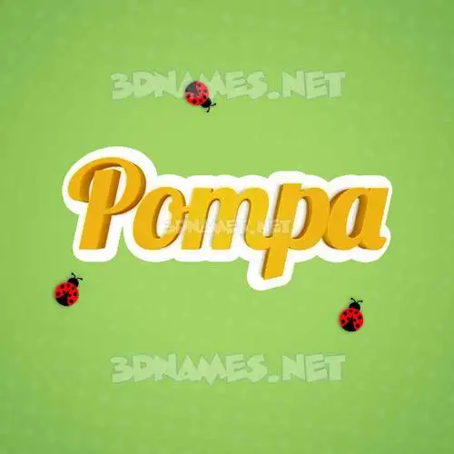 pompa in Ladybugs style - 3D name wallpaper