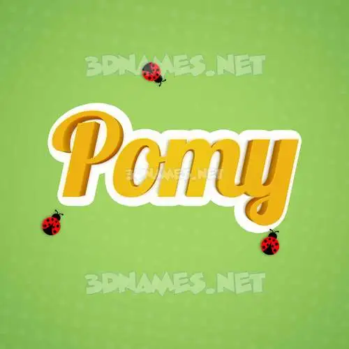 pomy in Ladybugs style - 3D name wallpaper pomy in Ladybugs style - 3D name wallpaper