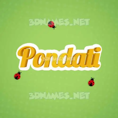 pondati in Ladybugs style - 3D name wallpaper pondati in Ladybugs style - 3D name wallpaper