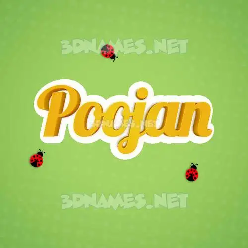 poojan in Ladybugs style - 3D name wallpaper poojan in Ladybugs style - 3D name wallpaper