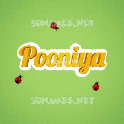 pooniya in Ladybugs style - 3D name wallpaper pooniya in Ladybugs style - 3D name wallpaper