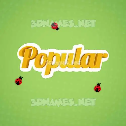 popular in Ladybugs style - 3D name wallpaper