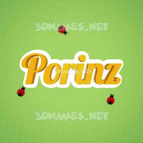 porinz in Ladybugs style - 3D name wallpaper