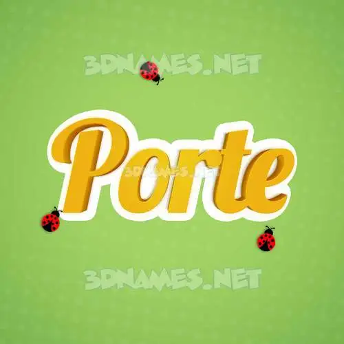 porte in Ladybugs style - 3D name wallpaper