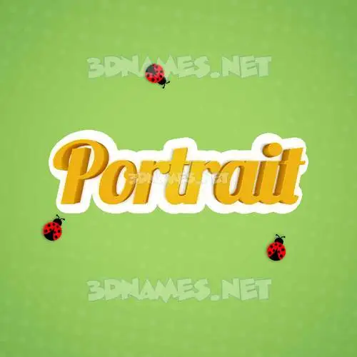 portrait in Ladybugs style - 3D name wallpaper portrait in Ladybugs style - 3D name wallpaper
