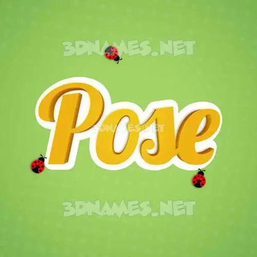 pose in Ladybugs style - 3D name wallpaper pose in Ladybugs style - 3D name wallpaper