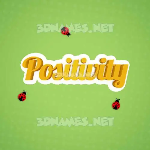 positivity in Ladybugs style - 3D name wallpaper