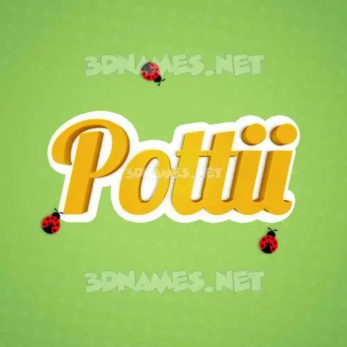 pottii in Ladybugs style - 3D name wallpaper pottii in Ladybugs style - 3D name wallpaper