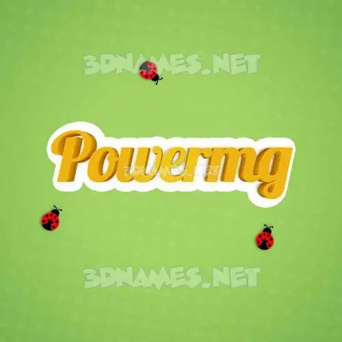 powermg in Ladybugs style - 3D name wallpaper powermg in Ladybugs style - 3D name wallpaper