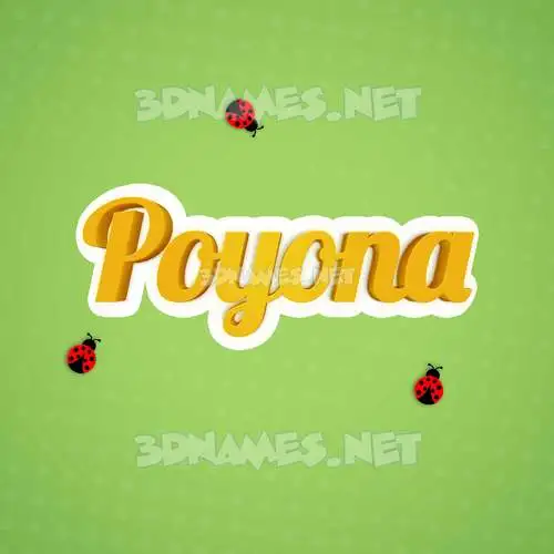 poyona in Ladybugs style - 3D name wallpaper poyona in Ladybugs style - 3D name wallpaper
