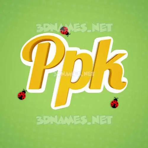 ppk in Ladybugs style - 3D name wallpaper ppk in Ladybugs style - 3D name wallpaper