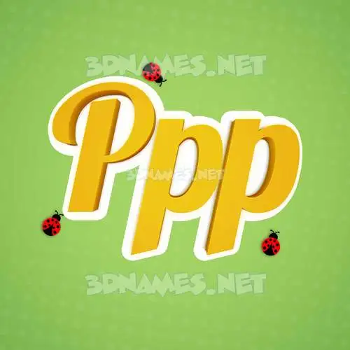 ppp in Ladybugs style - 3D name wallpaper ppp in Ladybugs style - 3D name wallpaper