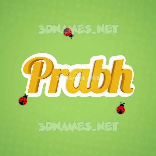 prabh in Ladybugs style - 3D name wallpaper