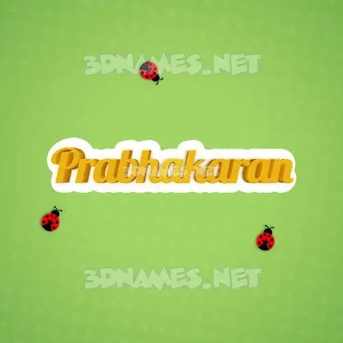 prabhakaran in Ladybugs style - 3D name wallpaper