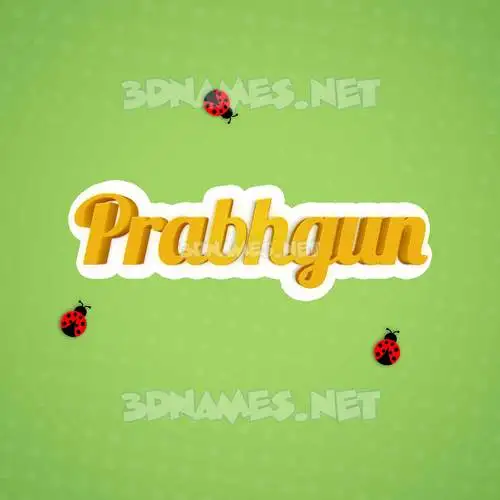 prabhgun in Ladybugs style - 3D name wallpaper