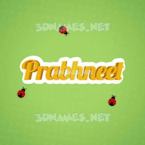 prabhneet in Ladybugs style - 3D name wallpaper
