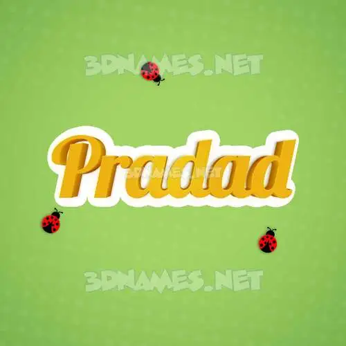 pradad in Ladybugs style - 3D name wallpaper