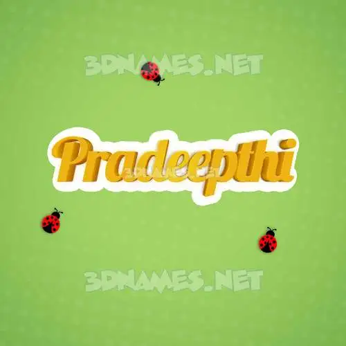 pradeepthi in Ladybugs style - 3D name wallpaper