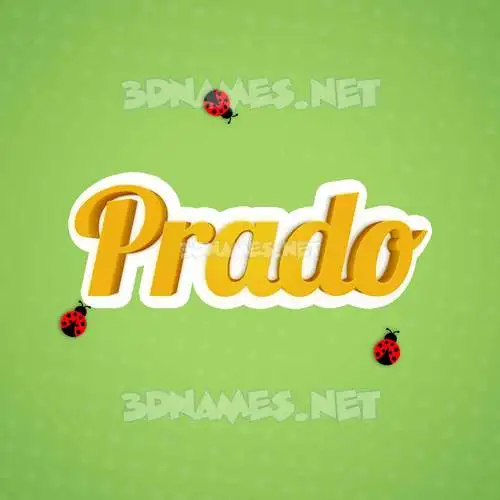 prado in Ladybugs style - 3D name wallpaper