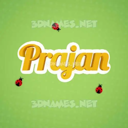 prajan in Ladybugs style - 3D name wallpaper
