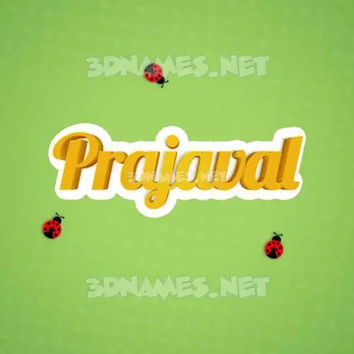 prajaval in Ladybugs style - 3D name wallpaper