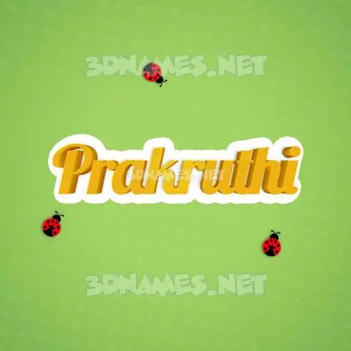 prakruthi in Ladybugs style - 3D name wallpaper prakruthi in Ladybugs style - 3D name wallpaper