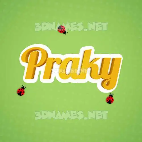 praky in Ladybugs style - 3D name wallpaper praky in Ladybugs style - 3D name wallpaper