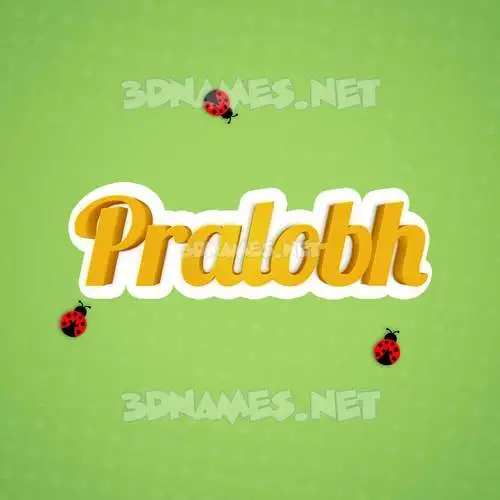 pralobh in Ladybugs style - 3D name wallpaper