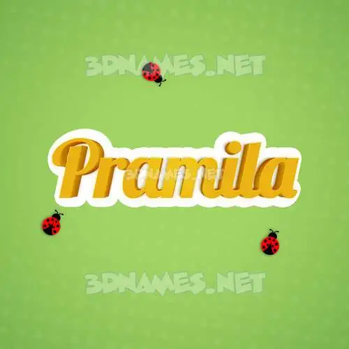 pramila in Ladybugs style - 3D name wallpaper