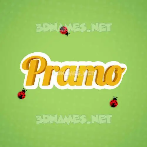 pramo in Ladybugs style - 3D name wallpaper