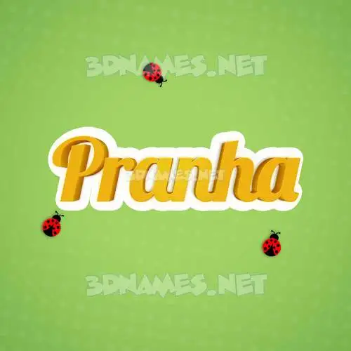 pranha in Ladybugs style - 3D name wallpaper pranha in Ladybugs style - 3D name wallpaper