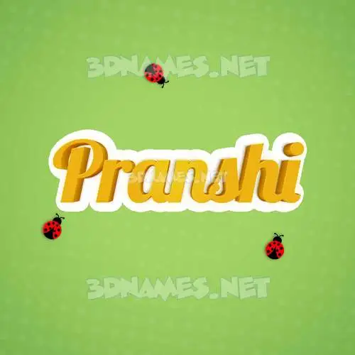 pranshi in Ladybugs style - 3D name wallpaper