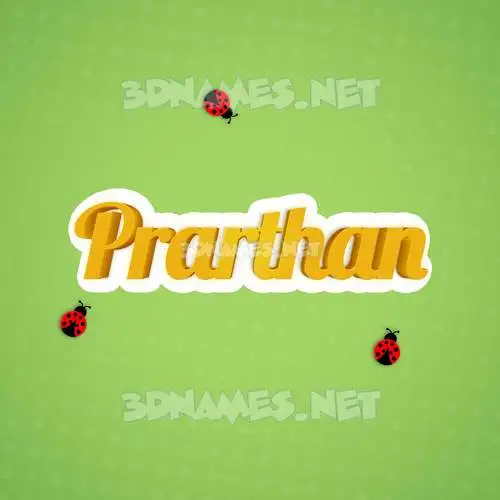 prarthan in Ladybugs style - 3D name wallpaper