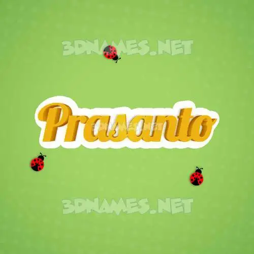 prasanto in Ladybugs style - 3D name wallpaper prasanto in Ladybugs style - 3D name wallpaper