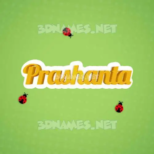 prashanta in Ladybugs style - 3D name wallpaper