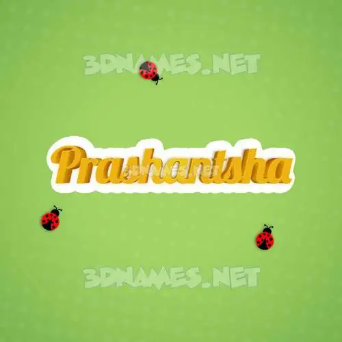 prashantsha in Ladybugs style - 3D name wallpaper