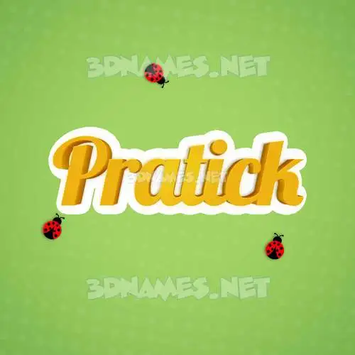 pratick in Ladybugs style - 3D name wallpaper pratick in Ladybugs style - 3D name wallpaper