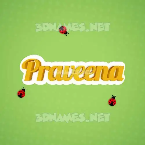 praveena in Ladybugs style - 3D name wallpaper praveena in Ladybugs style - 3D name wallpaper