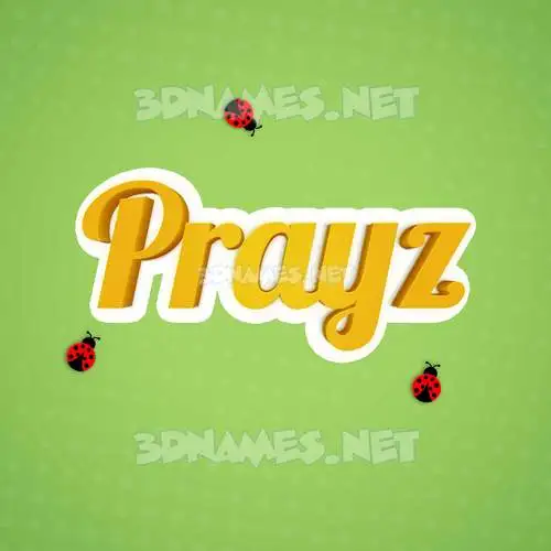 prayz in Ladybugs style - 3D name wallpaper prayz in Ladybugs style - 3D name wallpaper