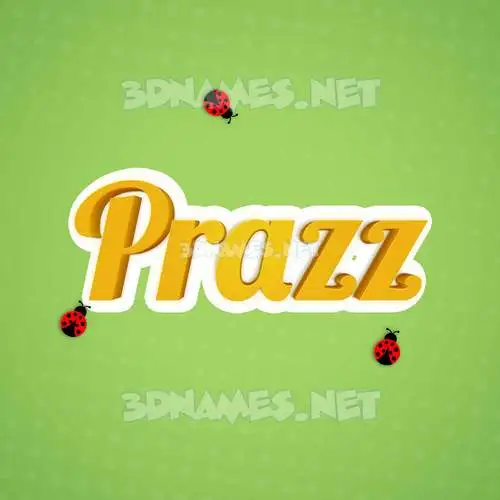 prazz in Ladybugs style - 3D name wallpaper