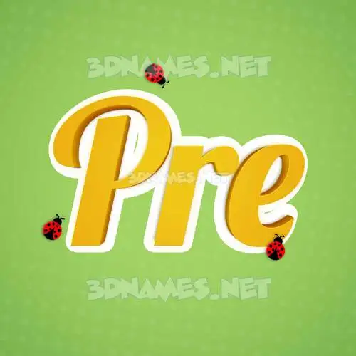 pre in Ladybugs style - 3D name wallpaper pre in Ladybugs style - 3D name wallpaper