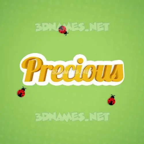 precious in Ladybugs style - 3D name wallpaper precious in Ladybugs style - 3D name wallpaper