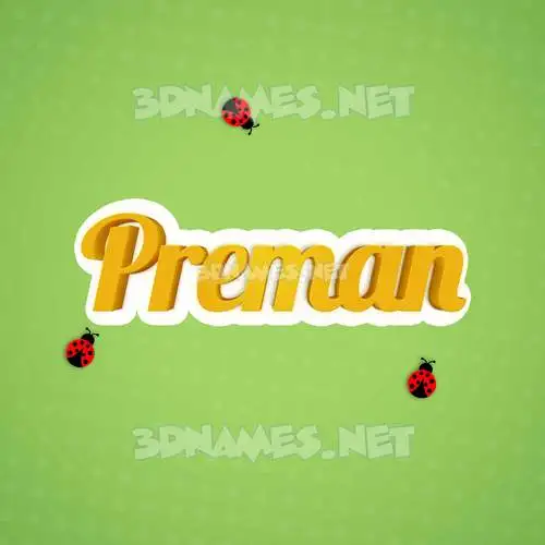 preman in Ladybugs style - 3D name wallpaper