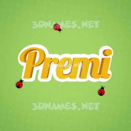 premi in Ladybugs style - 3D name wallpaper premi in Ladybugs style - 3D name wallpaper