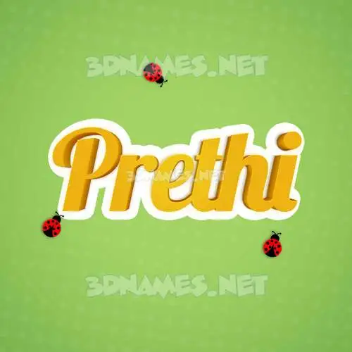 prethi in Ladybugs style - 3D name wallpaper