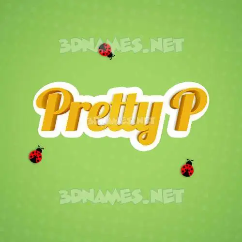 pretty p in Ladybugs style - 3D name wallpaper pretty p in Ladybugs style - 3D name wallpaper