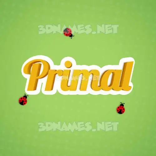 primal in Ladybugs style - 3D name wallpaper primal in Ladybugs style - 3D name wallpaper