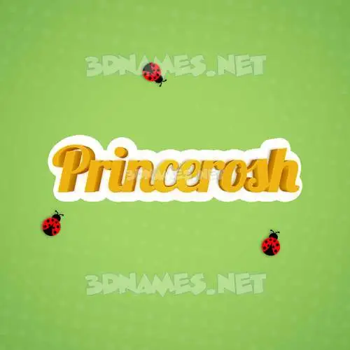 princerosh in Ladybugs style - 3D name wallpaper princerosh in Ladybugs style - 3D name wallpaper