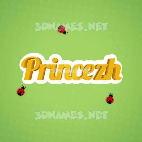 princezh in Ladybugs style - 3D name wallpaper
